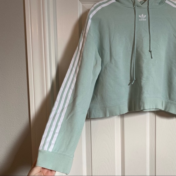 Adidas Cropped Hooded Sweatshirt - Picture 3 of 7